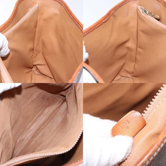 CELINE Macadam Canvas Hand Bag Pvc Leather Brown Gold - Picture 12 of 12